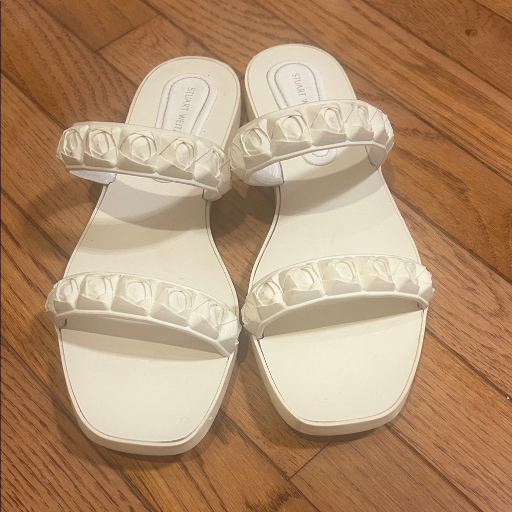 Stuart Weitzman White Sandals